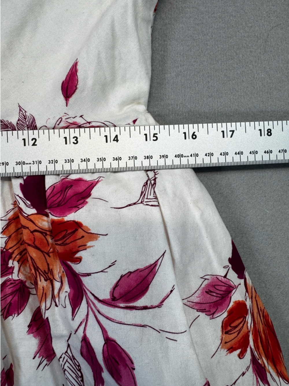 Vintage Women’s Myrtlewood Magenta Orange Floral Cotton Dress - Picture 5 of 7